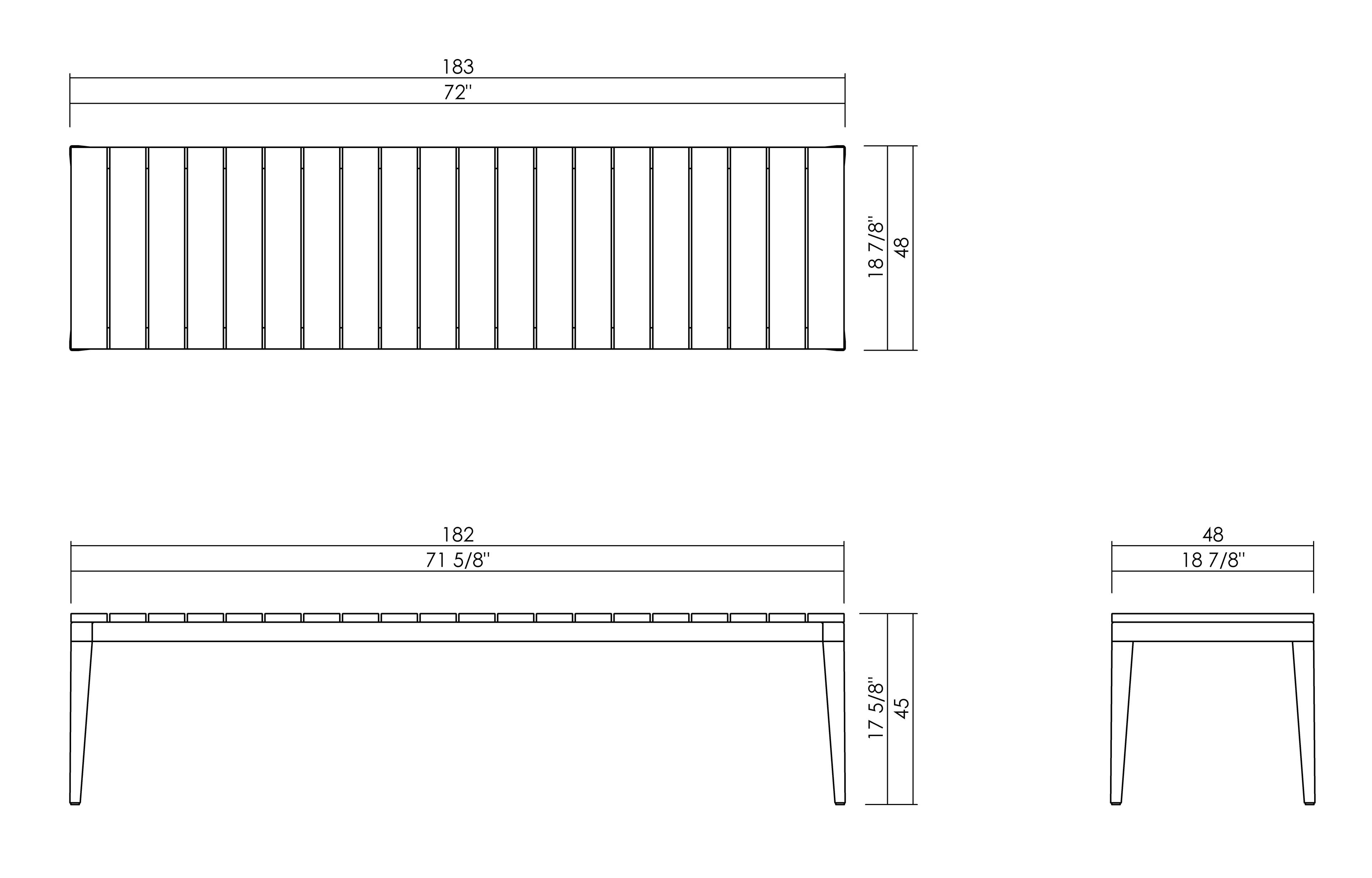 RECTANGULAR BENCH