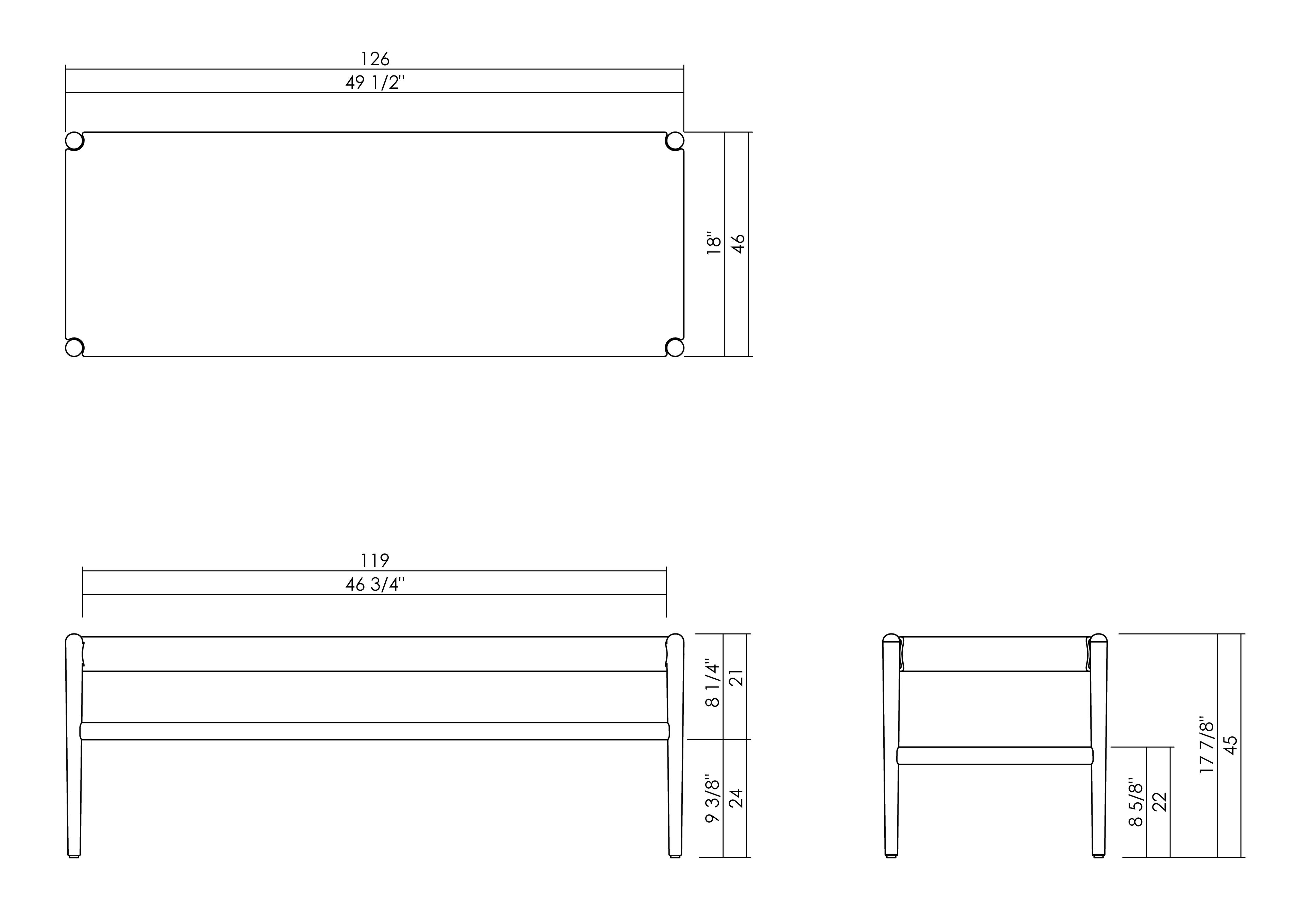 BANCO RECTANGULAR