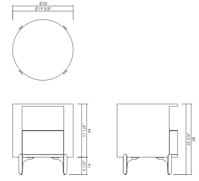 MESA CABECEIRA UMA GAVETA UM NICHO NOLA