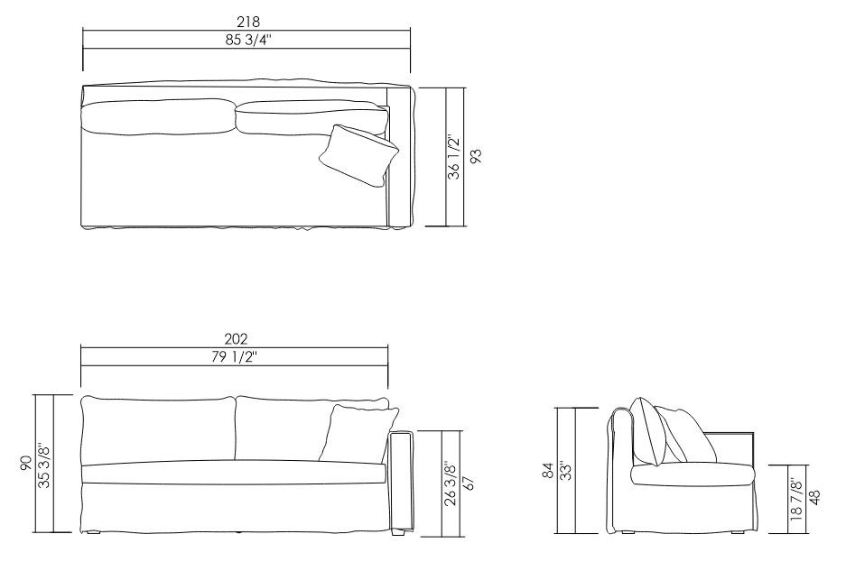 MODULO DIR/ESQ 218 CM PARKA