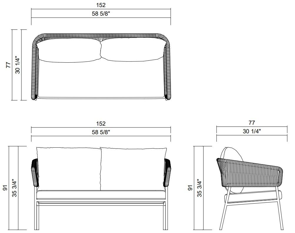 SOUL SOFA 59 3/4"