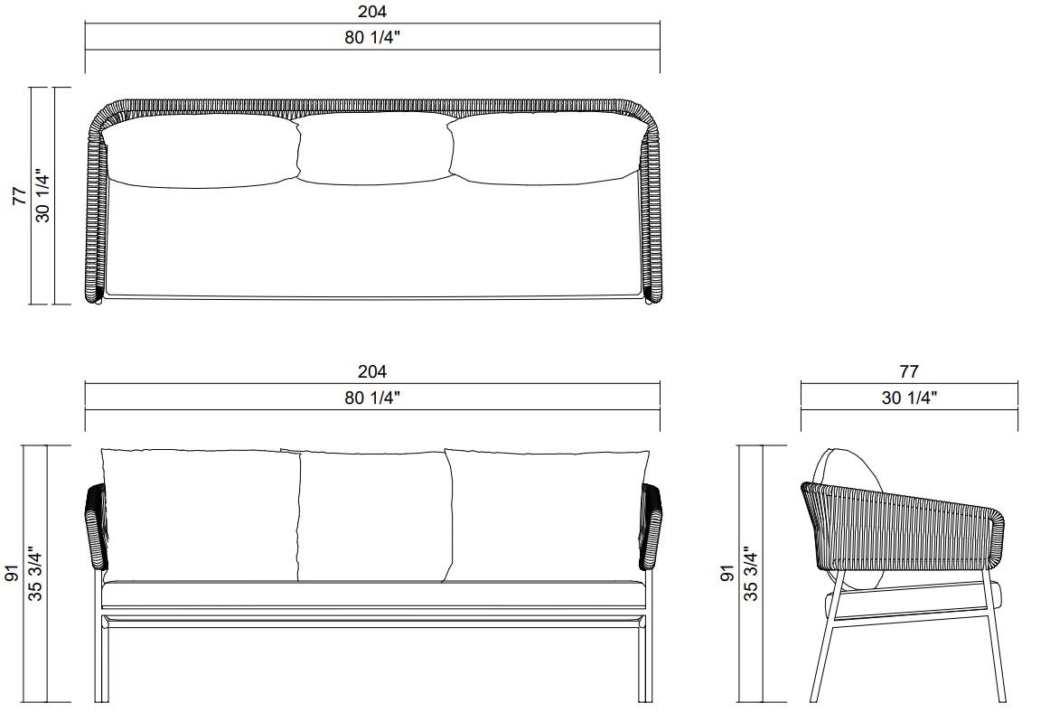 SOUL SOFA 80 1/4"