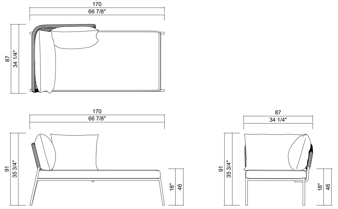 CHAISE DER | IZQ