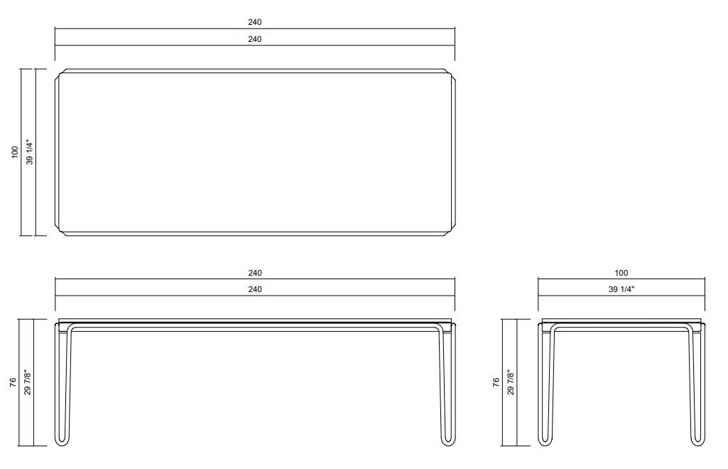 SOUL DINING TABLE 94 3/8”X39 1/4"