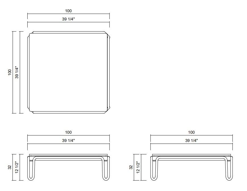 SOUL COFFEE TABLE 39 1/4"X39 1/4"