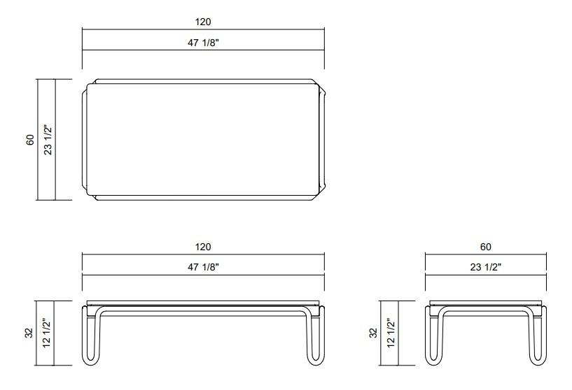 MESA CENTRO 120X60 CM SOUL