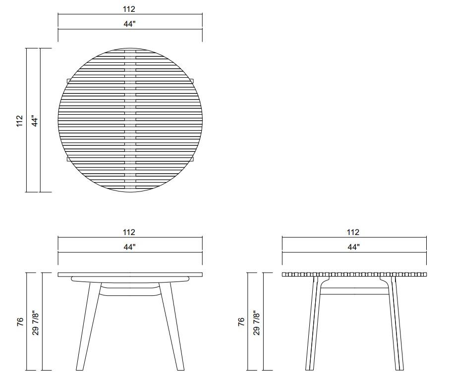 MESA JANTAR D112 CM AYTY
