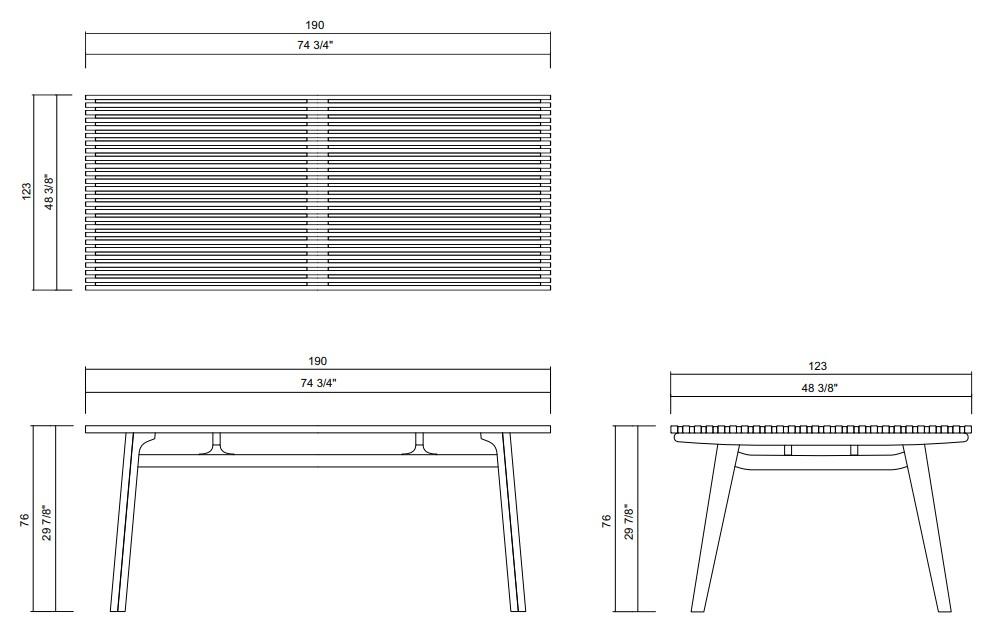 MESA JANTAR 190X123 CM AYTY