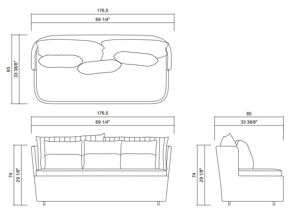 SOFA 176 CM CAPADOCIA