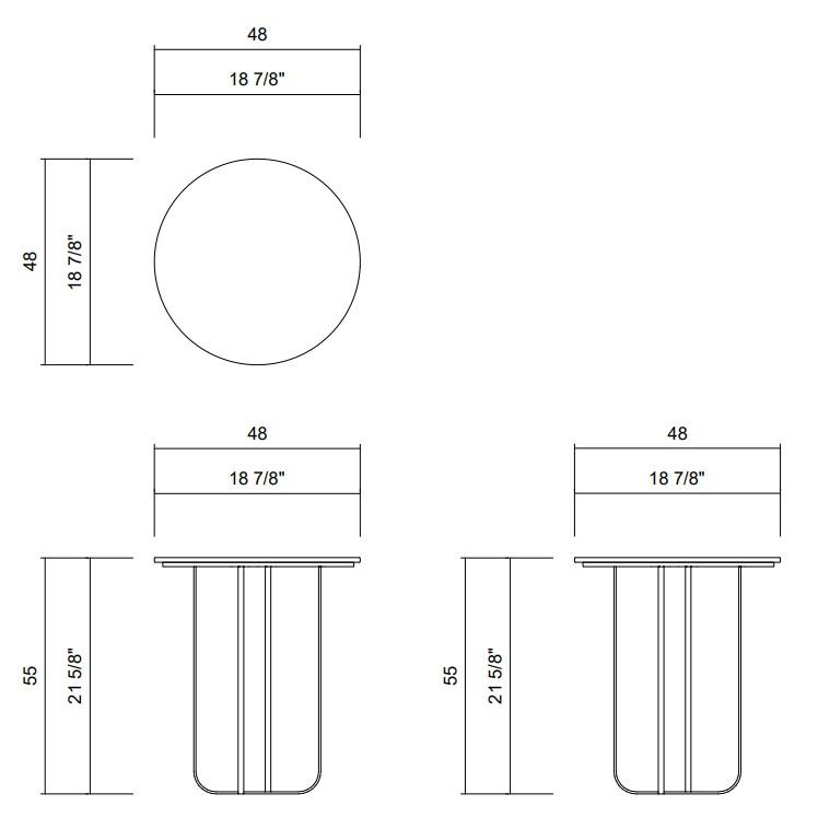 MESA LATERAL H55 CM IRIS