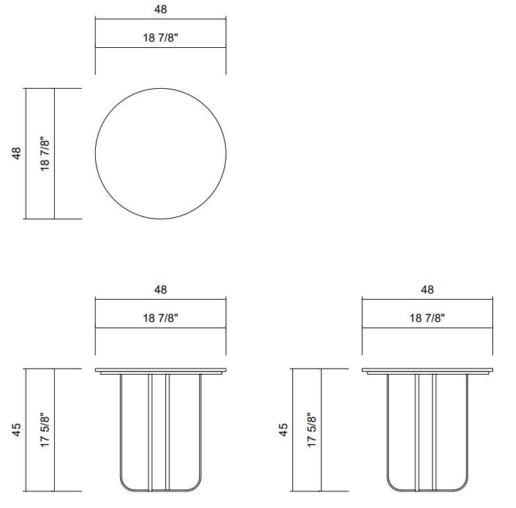 MESA LATERAL H45 CM IRIS