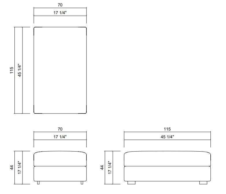 PUFF 70X115 CM AMBROSI