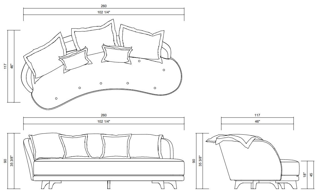 AVUS SOFA 102 1/4"