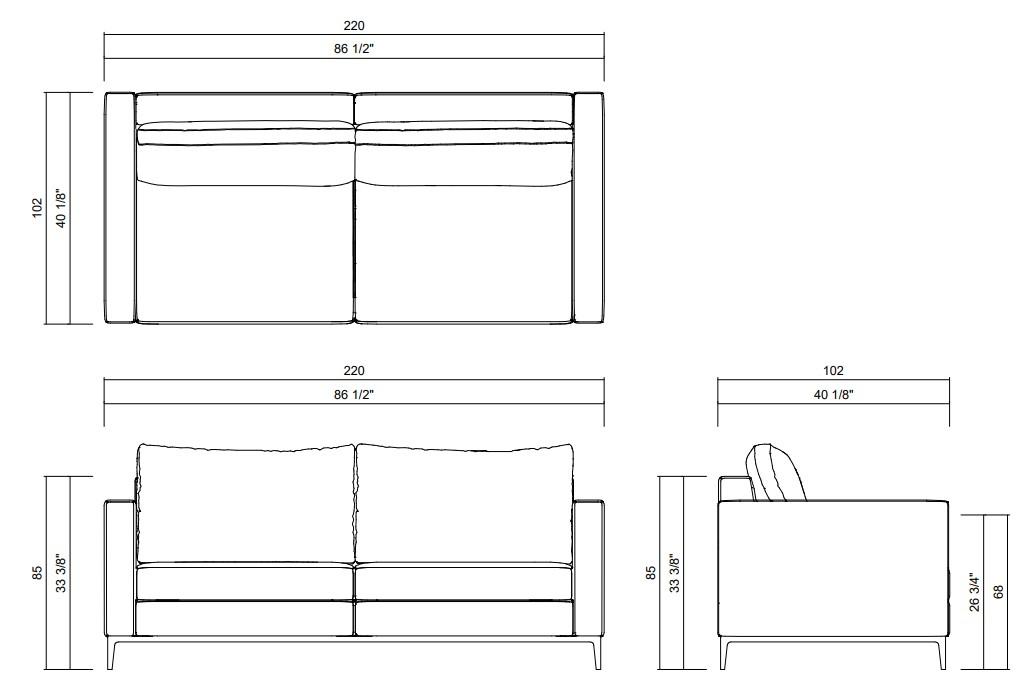 SOFA 220 CM ME