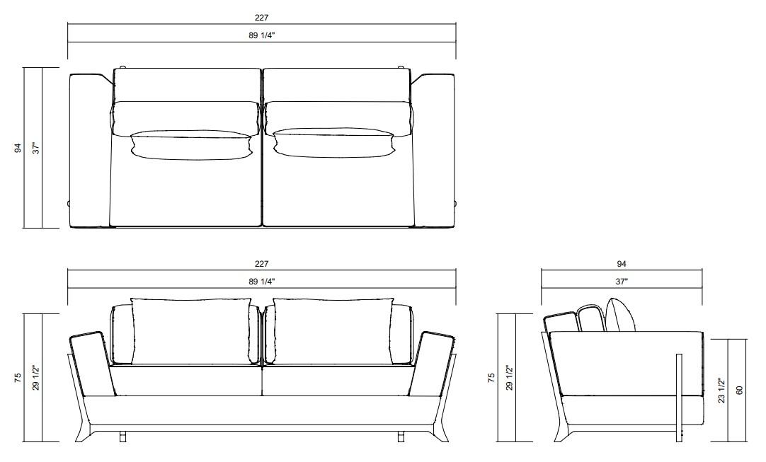 CALLAS SOFA 89 1/4"