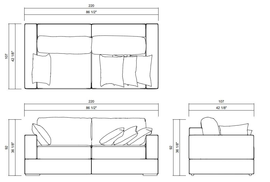 LA PALOMA SOFA 86 1/2"