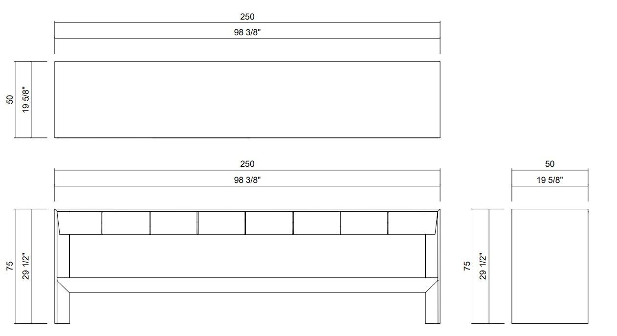 EDGE SIDEBOARD 98 3/8”