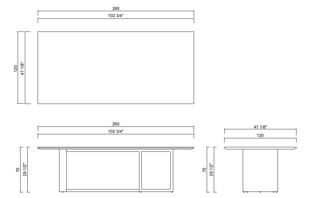 MESA JANTAR 260 CM LINEA