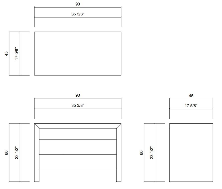 MESA CABECEIRA 90 CM DESK