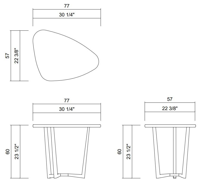 MESA LATERAL H60 CM PIETRA