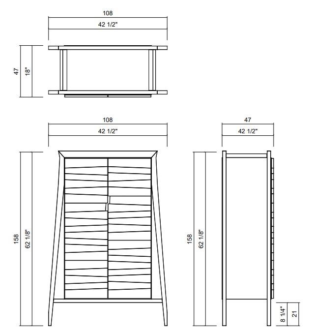 GABINETE H158 CM PALAFITA