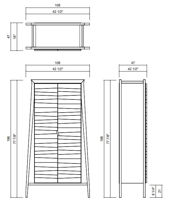 GABINETTO H198 CM PALAFITA