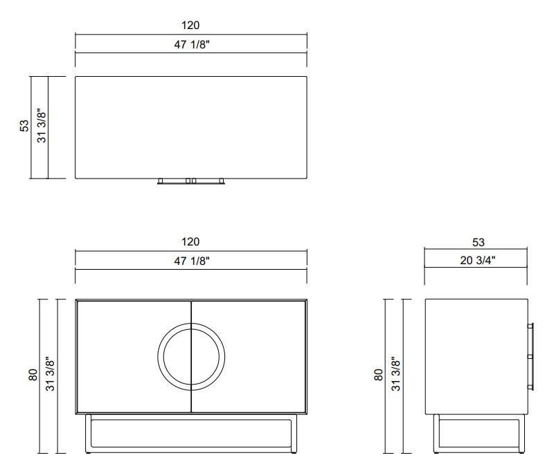 MUDRA BUFFET DOORS 47 1/8”