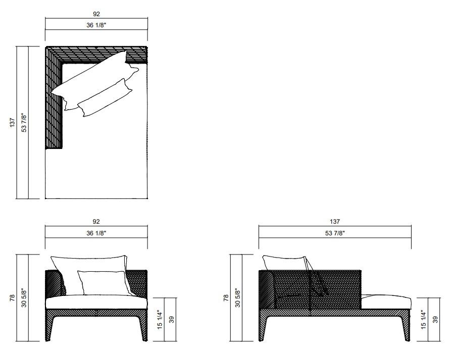 CHAISE DER | IZQ