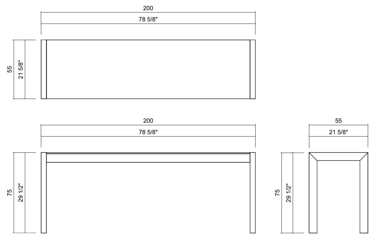 CONSOLA 200 CM SAVOY