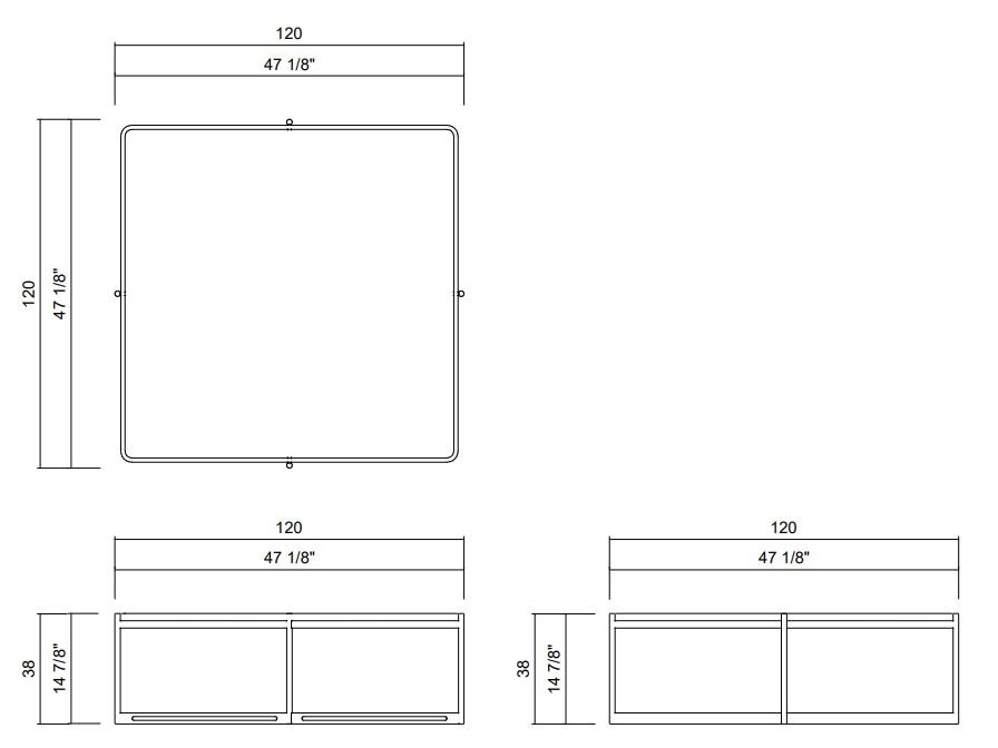 MESA CENTRO 120 X 120 X H38 CM SOIE