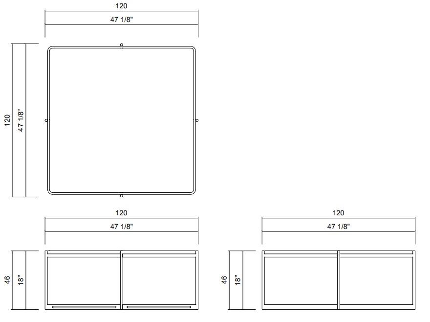 MESA CENTRO 120 X 120 X H46 CM SOIE