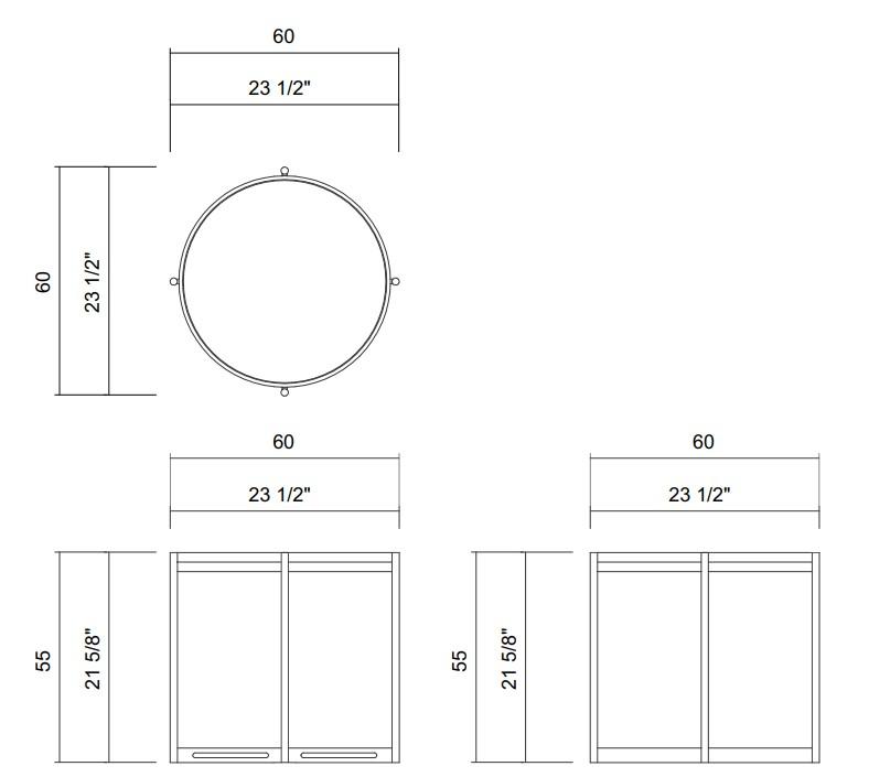 MESA LATERAL D60 CM SOIE