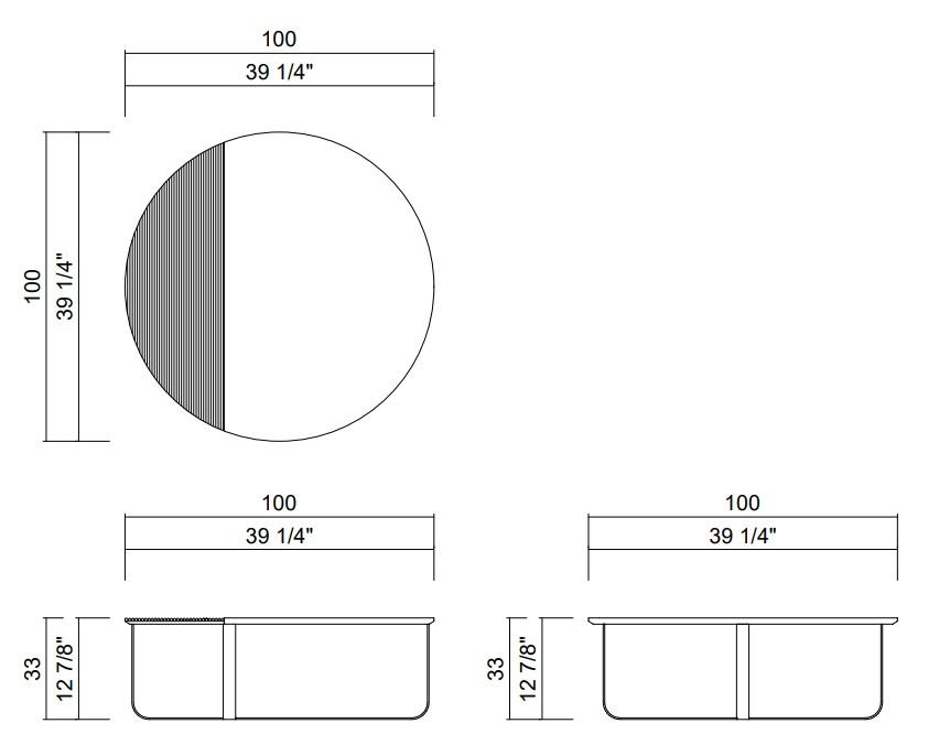 MESA CENTRO D100 CM MANDALA