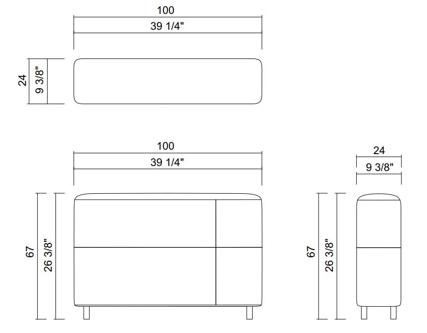 RESPALDO 100 CM SWELL