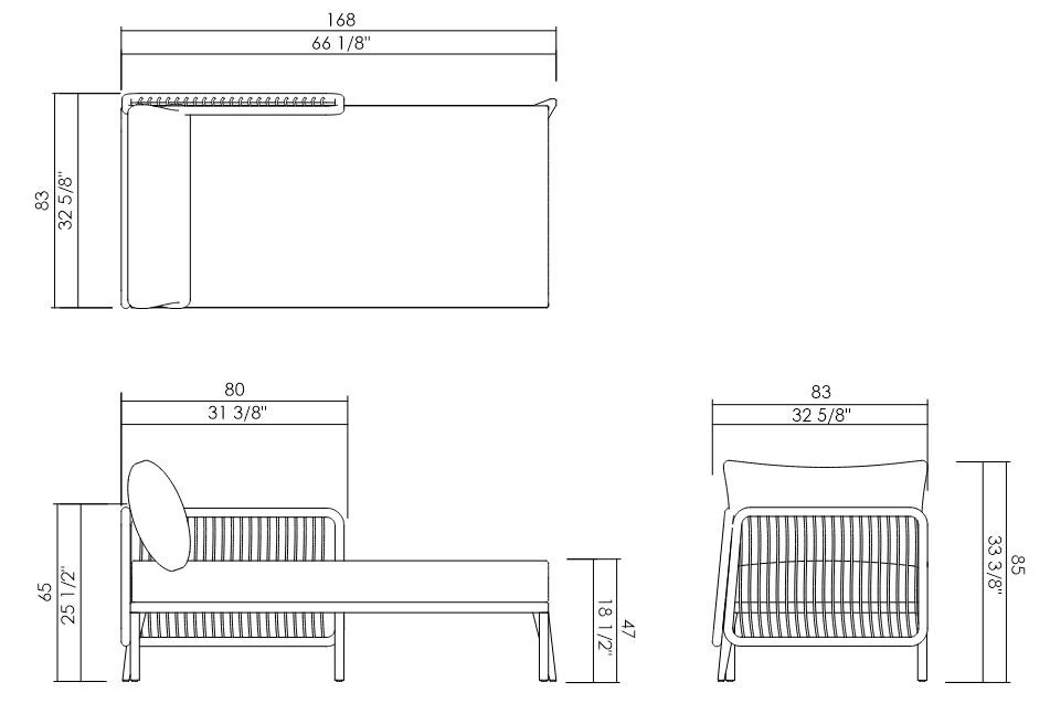 CHAISE DER | IZQ