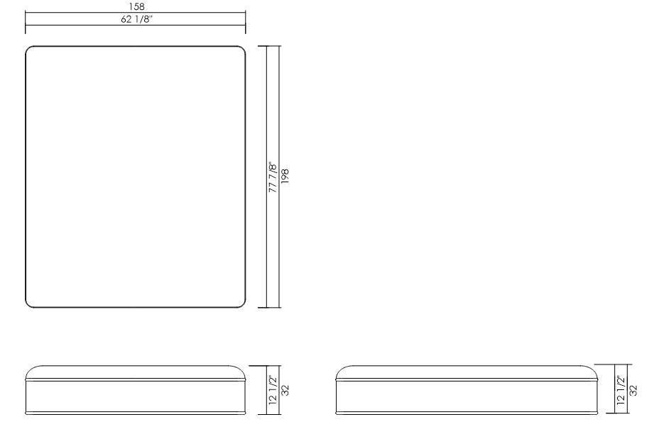 MATTRESS 62 1/8" X 77 7/8"