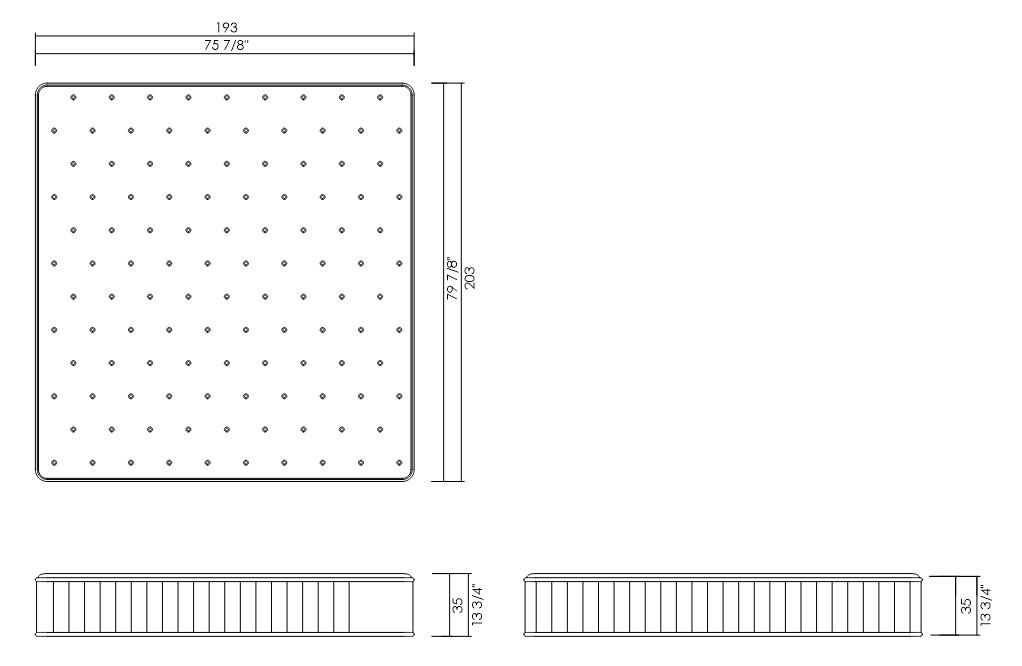 MATTRESS 75 7/8" X 79 7/8"