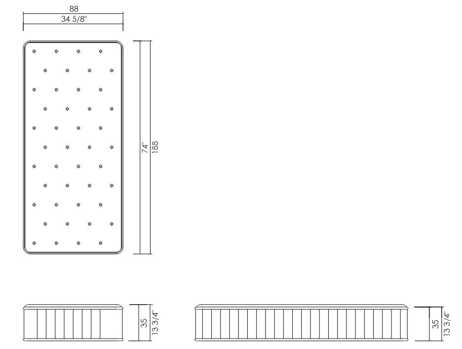 MATTRESS 34 5/8" X 74