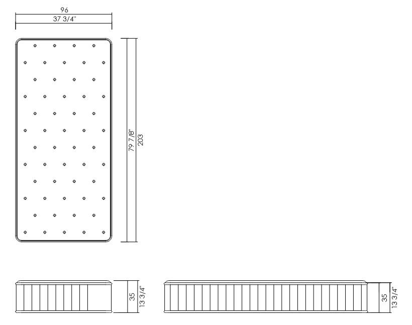 MATTRESS 37 3/4" X 79 7/8"