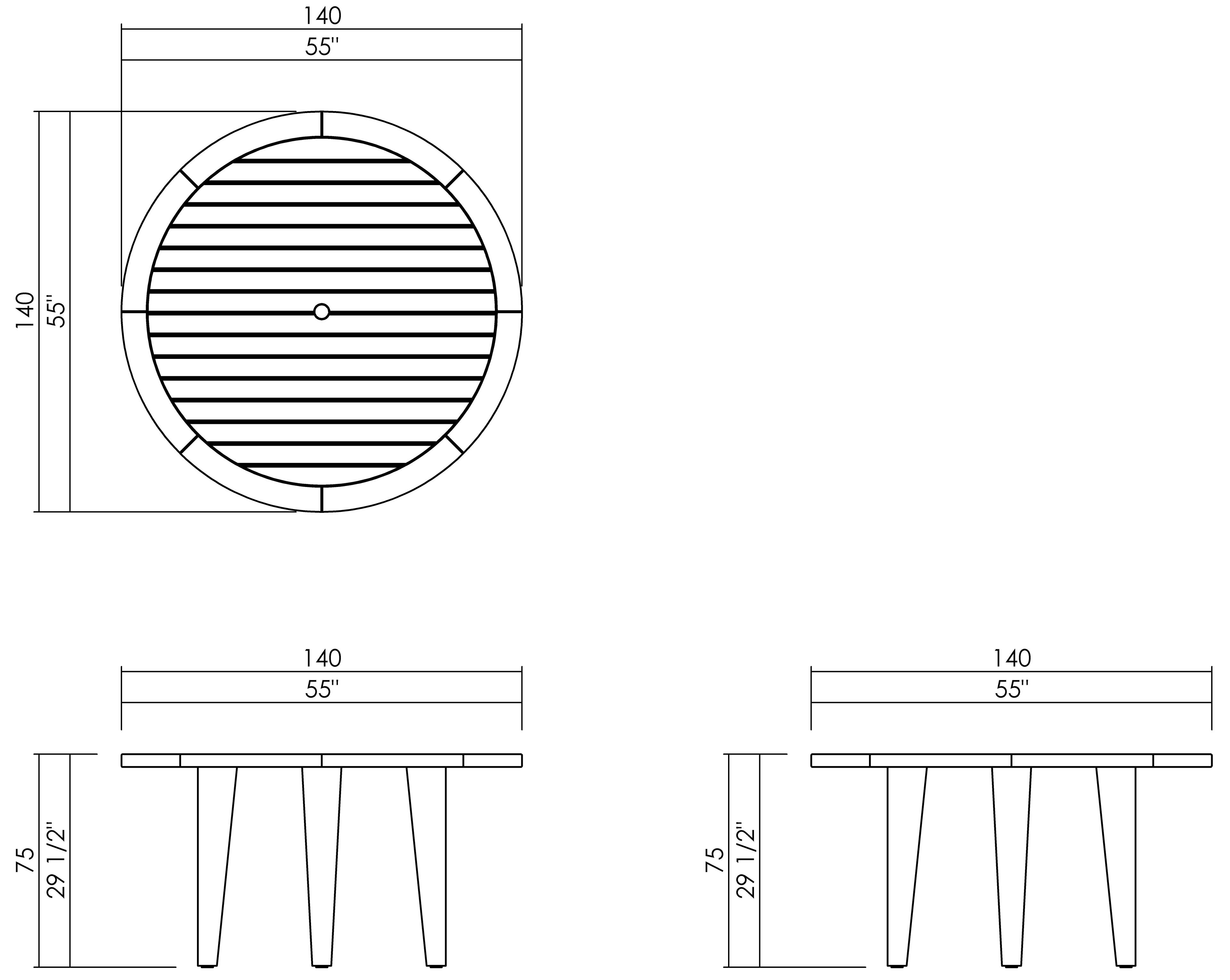 MYKONOS D55" DINING TABLE