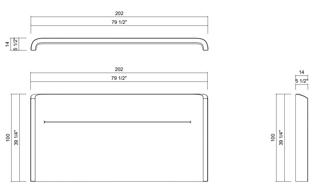 HEADBOARD - MATTRESS 62 1/8"
