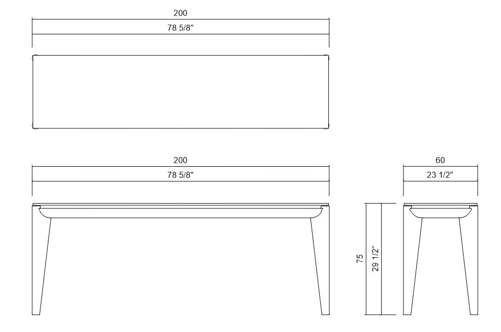 MENAGGIO CONSOLE 78 5/8"