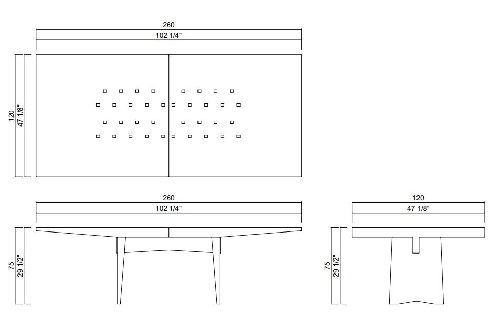 MESA COMEDOR 260 CM CANAVIAL
