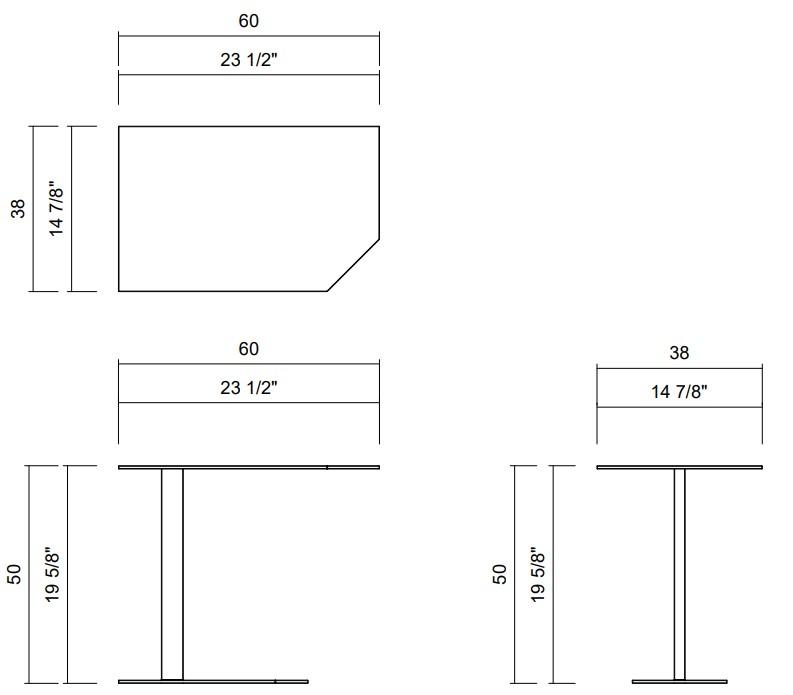 MALTA SIDE TABLE H19 5/8”