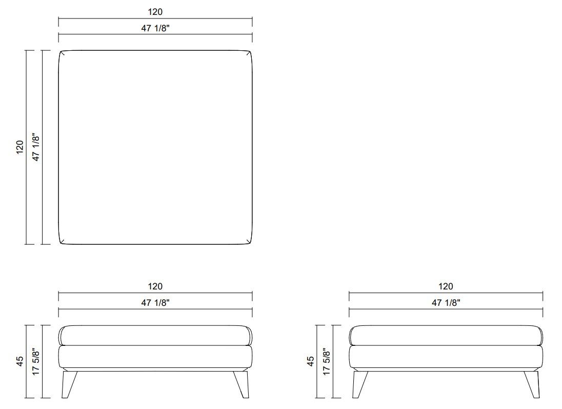 OTOMANA 120X120 TRENNA