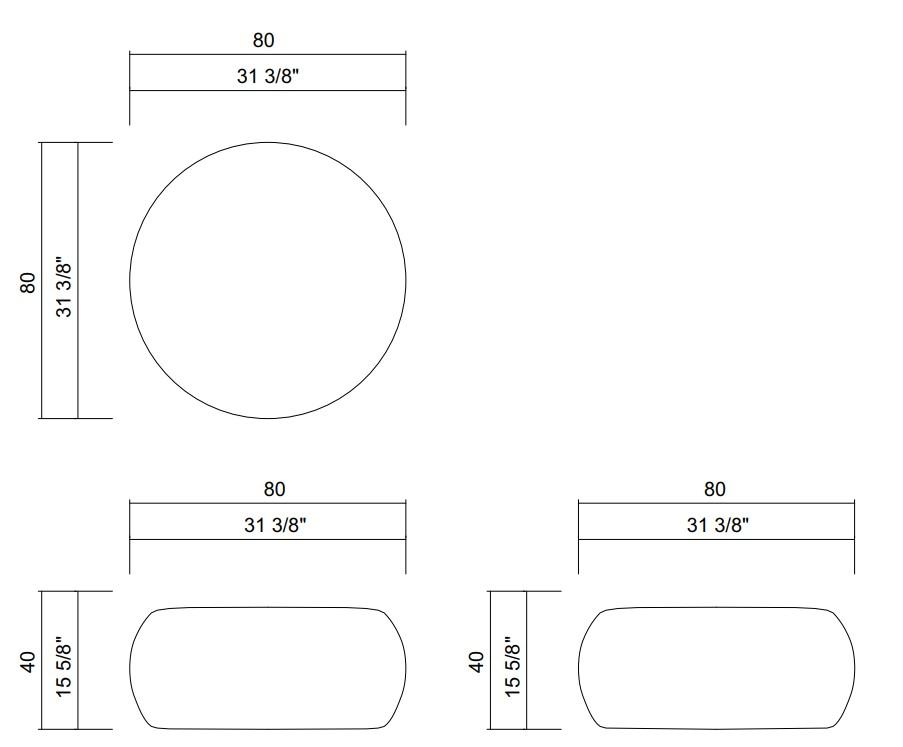 OTOMANA 80 CM GRADIENTE