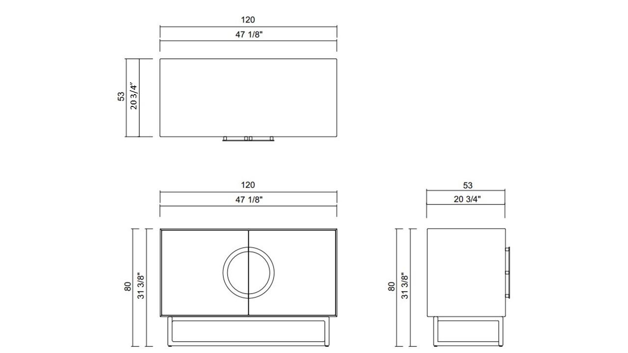 MUDRA BUFFET DOORS 47 1/8”
