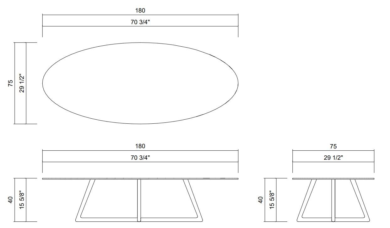 MESA CENTRO OVAL ÓRBITA
